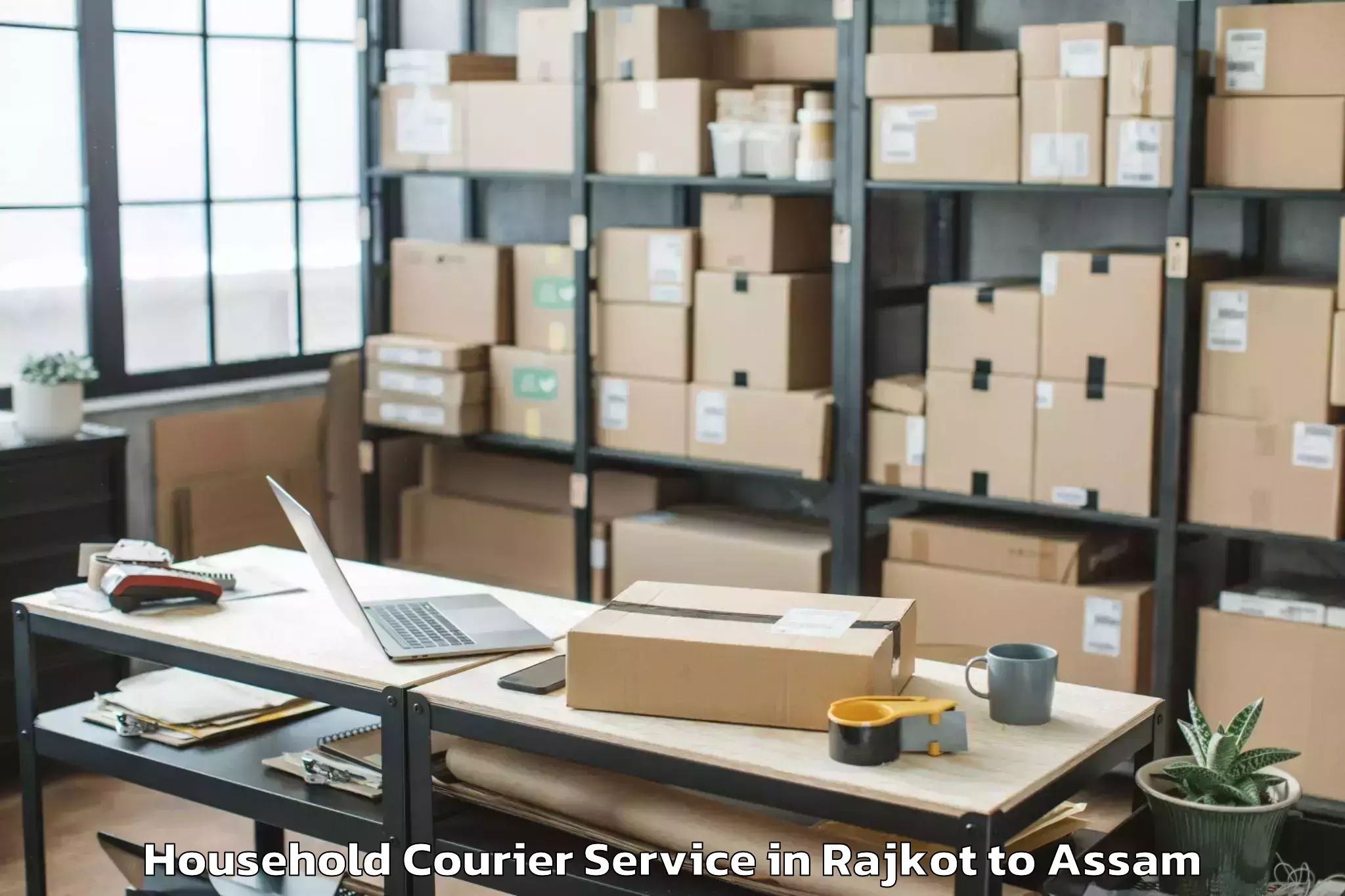 Professional Rajkot to Dokmoka Household Courier